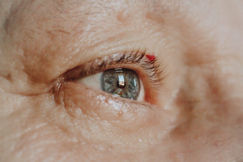 older person's eyes